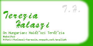 terezia halaszi business card